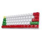 NNEDSZ Royal Kludge RK61 Christmas Tri Mode Hot Swappable RGB Mechanical Keyboard (Red Switch)