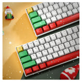 NNEDSZ Royal Kludge RK61 Christmas Tri Mode Hot Swappable RGB Mechanical Keyboard (Red Switch)