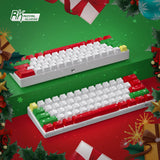 NNEDSZ Royal Kludge RK61 Christmas Tri Mode Hot Swappable RGB Mechanical Keyboard (Brown Switch)