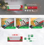 NNEDSZ Royal Kludge RK61 Christmas Tri Mode Hot Swappable RGB Mechanical Keyboard (Brown Switch)