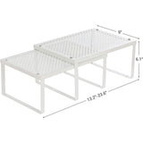 NNEDSZ Cabinet Shelf Organizers Set of 4 Metal Kitchen Counter Shelves White KCS006W01