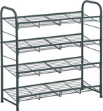 NNEDSZ 4-Tier Shoe Rack Storage 16 Pairs Organizer Gray LMR067G01