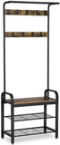 NNEDSZ Coat Rack Stand Height 183 cm Rustic Brown and Black HSR40B