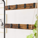 NNEDSZ Coat Rack Stand Height 183 cm Rustic Brown and Black HSR40B