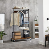 NNEDSZ Clothes Rack Rustic Brown