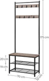 NNEDSZ Coat Rack Stand 175cm Greige HSR41MB