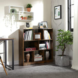 NNEDSZ Bookcase with Open Shelves Rustic Brown LBC55BX