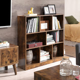 NNEDSZ Bookcase with Open Shelves Rustic Brown LBC55BX