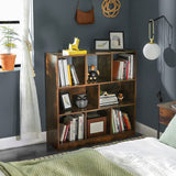 NNEDSZ Bookcase with Open Shelves Rustic Brown LBC55BX