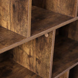 NNEDSZ Bookcase with Open Shelves Rustic Brown LBC55BX