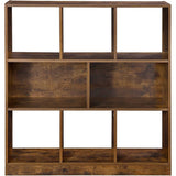 NNEDSZ Bookcase with Open Shelves Rustic Brown LBC55BX