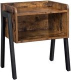 NNEDSZ Side Table Rustic Brown and Black LET54X