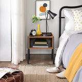 NNEDSZ Side Table Rustic Brown and Black LET54X