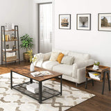 NNEDSZ Side Table Rustic Brown and Black LET54X