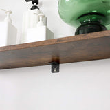 NNEDSZ Blanket Ladder Wall-Leaning Rack with Storage Shelf Rustic Brown and Black LLS012B01