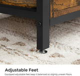 NNEDSZ Entryway Storage Bench Rustic Brown and Black LSC80BX