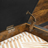 NNEDSZ Entryway Storage Bench Rustic Brown and Black LSC80BX