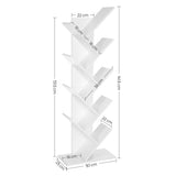 NNEDSZ Tree Bookshelf 8 Tier White LBC11WTV1 LBC11WTV1