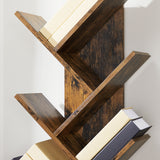 NNEDSZ Tree Bookshelf 8-Tier Rustic Brown LBC11BX