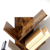 NNEDSZ Tree Bookshelf 8-Tier Rustic Brown LBC11BX