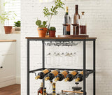 NNEDSZ Bar Cart Rustic Brown and Black LRC087B01