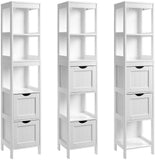 NNEDSZ Floor Cabinet with Shelves and Drawers White BBC66WT