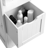 NNEDSZ Floor Cabinet with Shelves and Drawers White BBC66WT