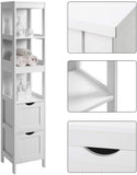 NNEDSZ Floor Cabinet with Shelves and Drawers White BBC66WT