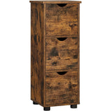 NNEDSZ Bathroom Floor Cabinet 3 Drawers Rustic Brown BBK150X01