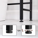 NNEDSZ 3-Tier Bathroom Storage Shelf Over Toilet Organizer Rustic Brown and Black
