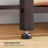 NNEDSZ ALINRU Coat Rack 3-in-1 Hall Tree Rustic Brown and Bronze