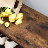 NNEDSZ ALINRU Coat Rack 3-in-1 Hall Tree Rustic Brown and Bronze