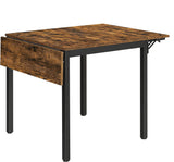 NNEDSZ Folding Dining Table Drop Leaf Extendable Brown