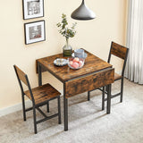 NNEDSZ Folding Dining Table Drop Leaf Extendable Brown