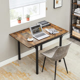 NNEDSZ Folding Dining Table Drop Leaf Extendable Brown