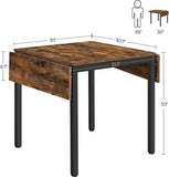 NNEDSZ Folding Dining Table Drop Leaf Extendable Brown