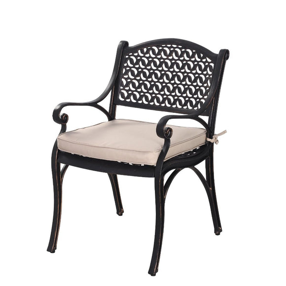 NNEDSZ Cherise Cast Aluminium Chairs with Cushions (1 pair)