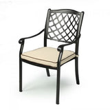 NNEDSZ Fiji Metal Outdoor Dining chair with cushions (1 pair)