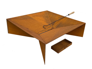 NNEDSZ Firepit with Ash Tray with 0.11" Mild Steel