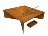 NNEDSZ Firepit with Ash Tray with 0.11" Mild Steel