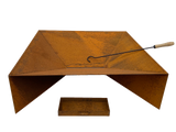 NNEDSZ Firepit with Ash Tray with 0.11" Mild Steel