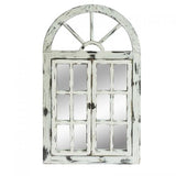 NNEDSZ Rustic White Scarlett Window Mirror