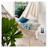 NNEDSZ Cushion Cover-Coastal Fringe Natural-Bora Bora-60cm x 60cm