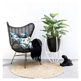 NNEDSZ Cushion Cover-With Piping-Palm Trees Black-60cm x 60cm