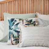 NNEDSZ Cushion Cover-With Piping-Palm Trees Natural-45cm x 45cm