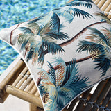 NNEDSZ Cushion Cover-With Piping-Palm Trees Natural-45cm x 45cm