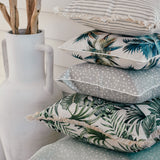 NNEDSZ Cushion Cover-With Piping-Palm Trees Natural-45cm x 45cm