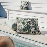 NNEDSZ Cushion Cover-With Piping-Palm Trees Natural-45cm x 45cm