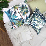NNEDSZ Cushion Cover-With Piping-Palm Trees White-45cm x 45cm