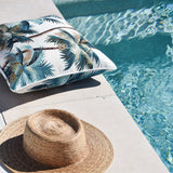 NNEDSZ Cushion Cover-With Piping-Palm Trees White-45cm x 45cm